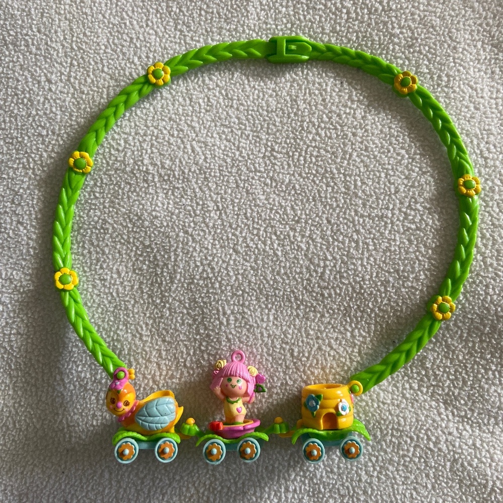 Vintage 1984 Charmkins Necklace with Sweet Bea and the honey bee train